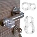 1/4 Pcs Silicone Door Stopper Anti-collision Ring Door Handle Buffer Wall For Protector Transparent/White Shockproof Pad Home Supply. 