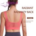 Sports Bra Shockproof Seamless Gather Mesh Back Fitness Bra.