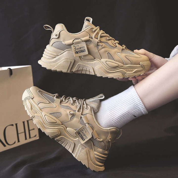 Dad's Women's Fashion 2023 Spring New Korean Edition Instagram Thick Sole Female Student Casual Sports Shoes West K-9-2