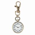 R ze Quartz Movement Keychain Keyring Watch Pocket Watch Round Dial. 