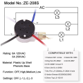 Fan Switch-1 x ZE-208S ceiling fan switch- & White.
