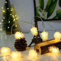 Big Pine Cone String Light Led Warm White 1.5M 3M 6M 10M AA/USB Fairy Lamp Colorful For Christmas Holiday Home Wedding Decor--Warm White--3M20D USB. 