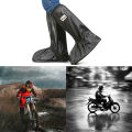 Waterproof Rain Shoe Protector Cover Reusable Non-Slip Boot Covers for Motorcycle Cycling & Outdoors Unisex 1 Pair Black.
