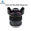 Lightdow Aspherical Circular Camera Lens 8mm F/3.0 Ultra Wide Fisheye Lens for Canon DSLR 550D 650D 750D 77D 80D 1100D Cameras. 