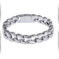 Silver Stainless Steel Bracelet Bangle Cuff Belt Buckle Classic. 
