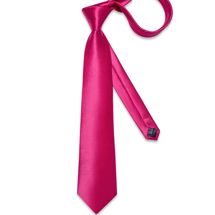 Solid%20Hot%20Pink%20Stain%20Men's%20Tie%20Set%20Handkerchief%20Cufflinks%208cm%20Width%20Wedding%20Party%20Necktie%20Groom%20Men%20Suits%20Accessories%20Gift%20-%20Image%206