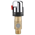 NXFDSIOZ 2X Thermostatic Mixing Valve Solid Brass G1/2 for Shower System Water Temperature Control Pipe Basin Thermostat Control. 