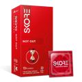 SKORE - NOT OUT Climax Delaay With Raised Dots Condom - Large Single Pack - 10x1=10pcs - Condom. 