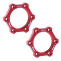 2X Mountain Bike Hub Disc Brake Rotor Adapter for Bicycle Freewheel Bicycle Accessories Red.