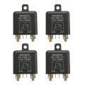 NCANRUI 4X 12V 100Amp 4-Pin Heavy Duty ON/OFF Switch Split Charge Relay for Auto Boat Van Black.