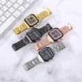 Men watches waterproof LCD colorful cold light Watch stainless steel business digital watch. 