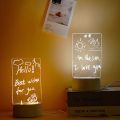 [Featured] Romantic Creative Gift 3D DIY Calendar Table LED Note Message Board Night Light Acrylic USB Light Pen Wedding Festive Room Decoration. 