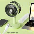 DURATION POWER DP-7639 Rechargeable 4000mAh Battery Three Speed Modes Up-Down Adjustable Fan. 