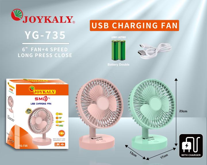 JOYKALY%20YG-735%20rechargeable%20fan%20ac/dc%202400mAh%20Mini%20Fan%20charger%20fan%20-%20Image%202