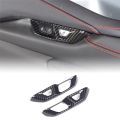 For C8 2020-2023 Car Inner Door Lock Switch Button Cover Trim Accessories ABS Carbon Fiber. 