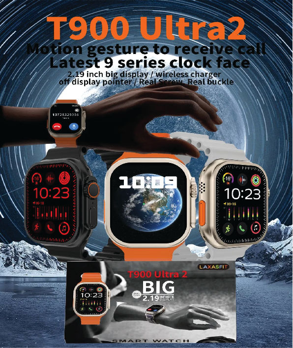 T900 Ultra 2 49mm Big 2.19inch Smartwatch Series 8 Montre Reloj Inteligente Heart Rate Bt Call T900 Ultra Smart Watch