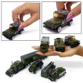 VVE Military Vehicle Set Metal Die Dast Army Vehicle Play Set, Pack of 7, Multicolour.