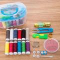 New Mini Sewing Kit Accessories Storage Organizer Box Plastic Thread Threader Needle Scissor Travel Box Sewing Tools. 