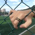 Rotatable chain Rings For Men (Golden Chain) Spinner Ring Stainless Steel Chain Ring.