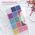 About 9000 Pcs Colorful Beads 3mm Glass Beads for Jewelry Making.