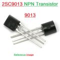 10Pcs- 9013 2SC9013 2SC-9013 C9013 NPN 20V 500mA Transistor TO-92 Package Transistor NPN Small Signal Transistor 3 Pin Leads For Audio Amplifiers.