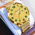 【Hengli jewelry story】Fully Automatic Mechanical Watch Dual Calendar Middle-aged Elderly Gift Solid Business Luminous Watch Men's Trendy Watch.