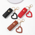 Keychain Lipstick Bag Small Leather Lipsticks Protective Cover With Mirror Portable Makeup Pouch for Daily use Women Makeup.