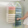 Hanging Closet Organizer For Clothes T-Shirt Underwear Pants Organizer Hanging Storage Bag Save Space Wardrobe Clothes Organizer. 