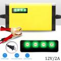 12V 2A Car Auto Battery Charger LED Display 220V 110V Smart Automotive Truck Motorcycle Car Charger For 12V 20AH Q7U8.