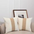 Bohemia Cushion Cover 45x45cm Beige Pillow Cover Handmade Square Boho PillowcaseLliving Room Bed Room Home Decoration. 
