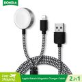 Bonola Watch Magnetic Wire Charger 2 in 1 USB Cable for Apple Watch 8/7/6/5/4/3 Fast Charging for iPhone 14 Pro Max/13/12/11. 