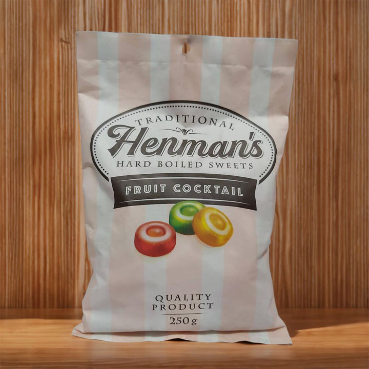 Henmans Hard Boiled Sweets Fruit  250Gm