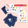 Children's Educational Logic Thinking Toy Crazy Flip Card Montessori Find Shape Animal Fruit Shadow Pairing Shape Puzzle Game. 