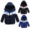 Baby Boys Hooded Cotton-Padded Jacket Winter Warm Fleeced Coat Top for Kids. 