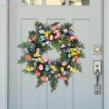 Easter Egg Flower Wreath Easter Door Wreath for Front Door Home Patio Porch.