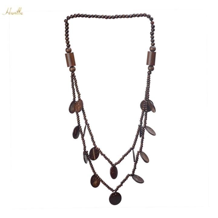 Bohemian Necklace Double Layer Retro Woven Necklace for Birthday