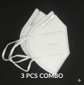 5 Layer  Folding KN95 / KN-95 Protective Mask With Steel & PVC Nose Clip 3 Pcs Combo Set. 