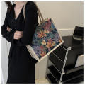 Sewing thread Tote bag Practical printing Splicing Shoulder bag canvas Commuter bag for Daily use Work bag Shopping bag Travel companion Fashion statement.