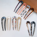 Fashion Simple U-shaped Hairpin Retro Geometric Hair Sticks Acetate Hairpins Versatile Hair Accessory For Woman Girls Nicle. 