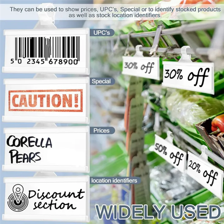 150%20Pieces%20Plastic%20Wire%20Shelf%20Label%20Holders,%20Reusable%20Price%20Label%20Holder%20with%20Locks,%20Label%20Display%20Holder%20Easy%20to%20Use%20-%20Image%204