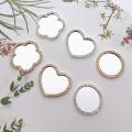Alloy Makeup Mirror Good Quality 4.1cm Mini Makeup Mirror Studded Makeup Mirror for Home Outdoors Travel. 