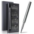 25 in 1 Precision Screwdriver Set with Magnetic Driver, Jiffix Pocket Manual Screwdriver Tool Kit with Sliding Closure, Mini Professional Repair Tools for Electronics/Watch/Camera/Laptop/Glasses.