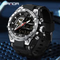 SANDA 6137 2024 Top Brand Men's Watches 5ATM Waterproof Sport Military Wristwatch Quartz Watch for Men Clock Relogio Masculino. 
