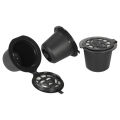 3pcs/set Reusable Coffee Capsule with Spoon and Brush Set of 3 Coffee Filters for Nespreso Brewing Machine.