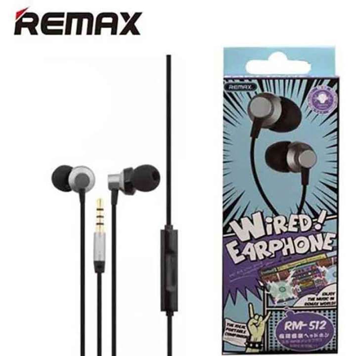 Remax RM-512 3.5mm Wired Music Earphone Heavy Bass | Daraz.com.bd