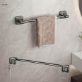Towel Holder Space Saving Wall Mounted Durable Modern Towel Hanging Rod for Restroom Living 30cm. 