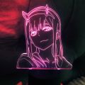 Zero Two Figure Anime Lamp Darling In The Xxx 3d Nightlight Kids Child Girls Bedroom Decor Light Manga Gift Night Light Lamp. 
