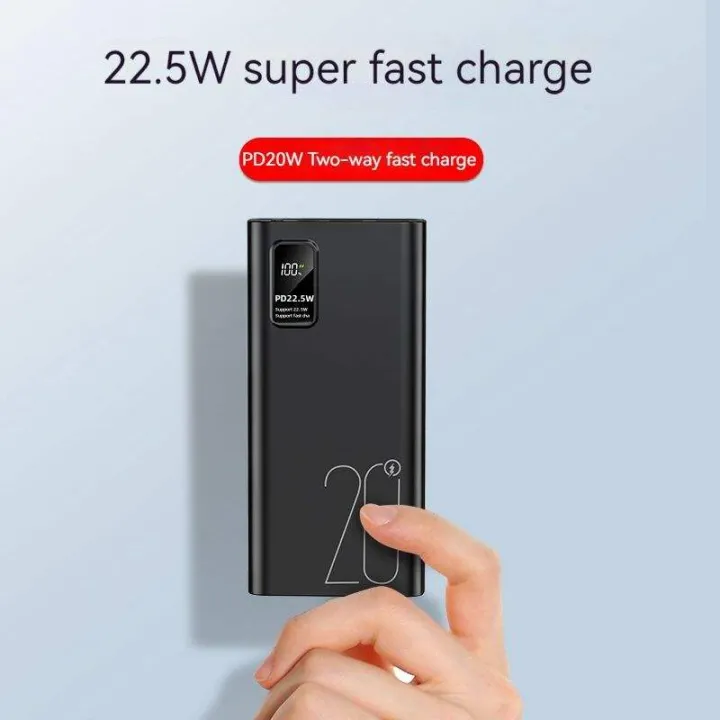 UPMAX%2010000mAh%20Power%20Bank%20with%20LED%20Display,%20PD20W+QC3.0%20Fast%20Charging,%20Dual/3%20USB%20Ports%20-%20Black%20-%20Image%202