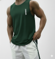 GYM Shark Premium  Chaina mesh tank top // Sleeve less workout  T-shirt For men. 