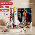 Chinese spaceship Shenzhou rocket model compatible with lego building kids bricks boy toys birthday gifts.